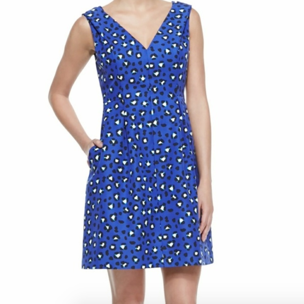 🚫SOLD🚫 Kate Spade Cyber Cheetah Dawson Dress Blue 0